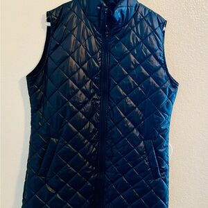 Women's Quilted Black Vest